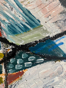 Out of the Blue Detail Original Painting Joni Murphy Artist