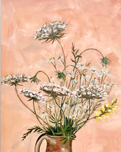 Load image into Gallery viewer, Wild Camomile, Lupins &amp; Queen Anne’s Lace in a jug.